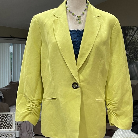 Kasper Jackets & Blazers - Kasper Linen & Polyester Jacket Silk lined